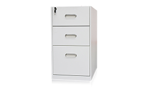 Crystal handle three drawer filing cabinet